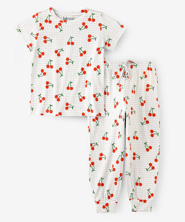 Kids' Cherry Jogger Pajama Set