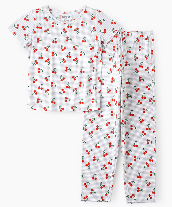 Women's Cherry T-Shirt & Pajama Set